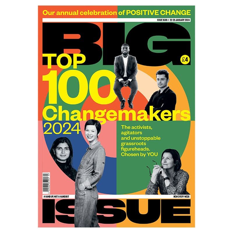 Joe Seddon on the cover of The Big Issue